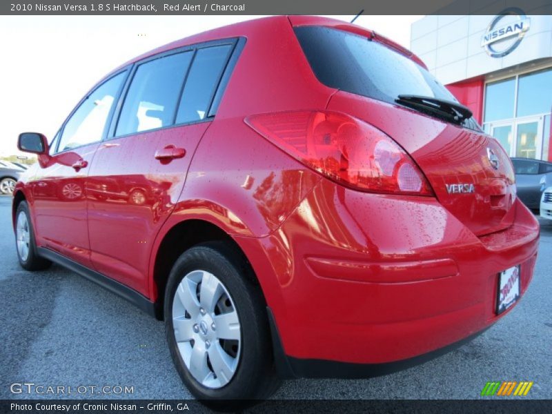 Red Alert / Charcoal 2010 Nissan Versa 1.8 S Hatchback