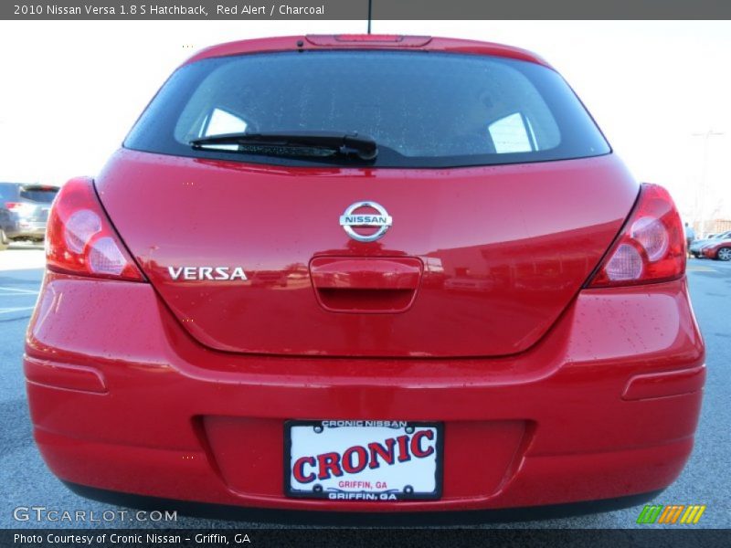 Red Alert / Charcoal 2010 Nissan Versa 1.8 S Hatchback