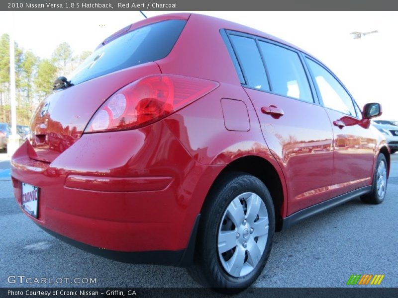 Red Alert / Charcoal 2010 Nissan Versa 1.8 S Hatchback