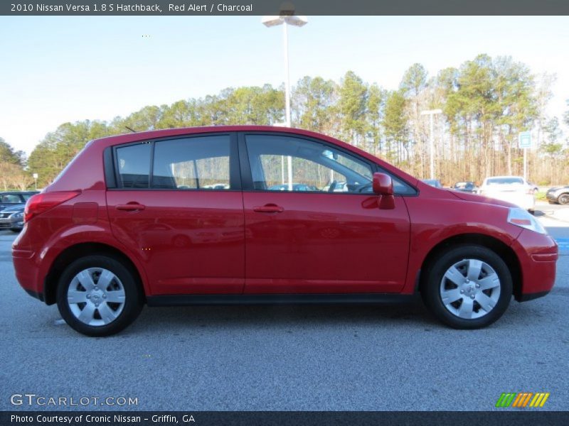 Red Alert / Charcoal 2010 Nissan Versa 1.8 S Hatchback
