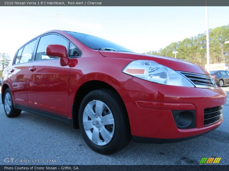 Red Alert / Charcoal 2010 Nissan Versa 1.8 S Hatchback