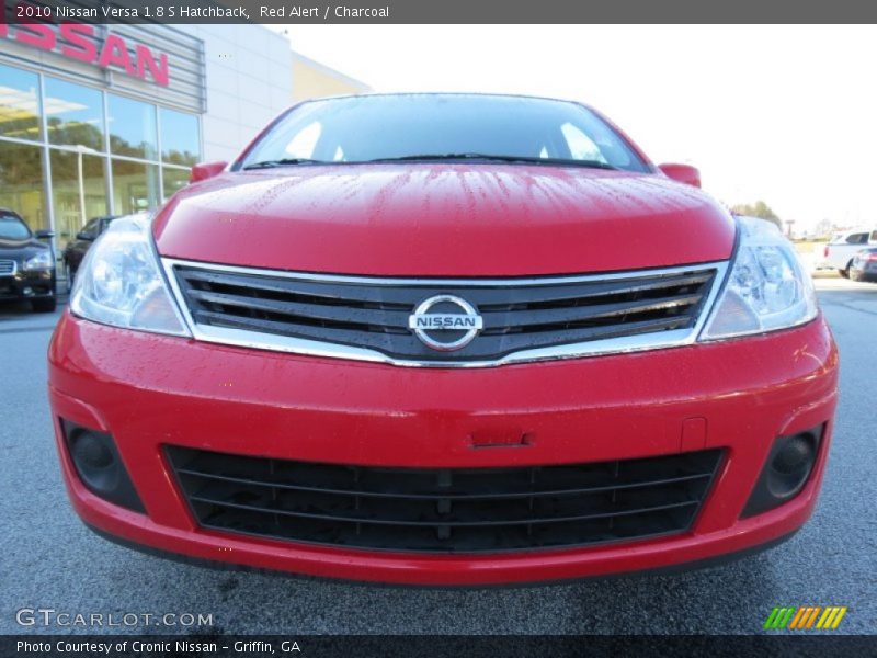 Red Alert / Charcoal 2010 Nissan Versa 1.8 S Hatchback