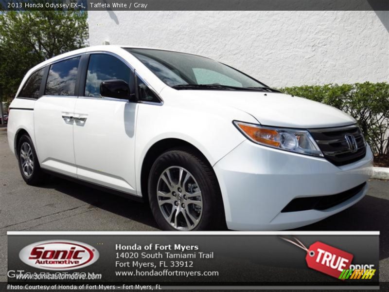 Taffeta White / Gray 2013 Honda Odyssey EX-L