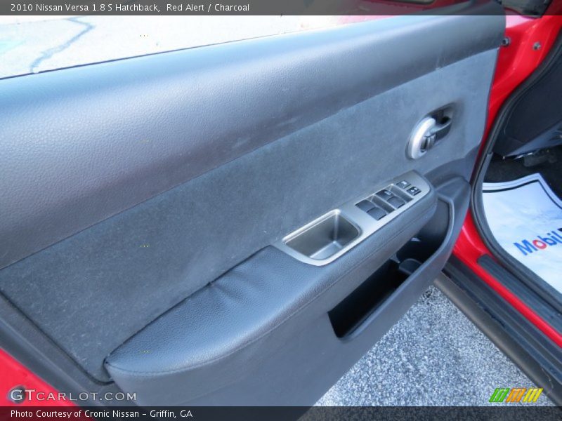 Red Alert / Charcoal 2010 Nissan Versa 1.8 S Hatchback