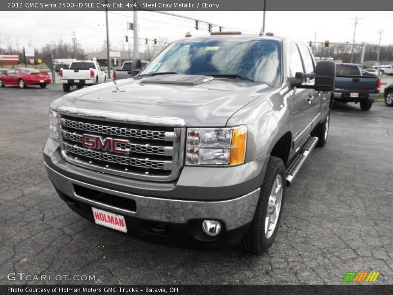 Steel Gray Metallic / Ebony 2012 GMC Sierra 2500HD SLE Crew Cab 4x4