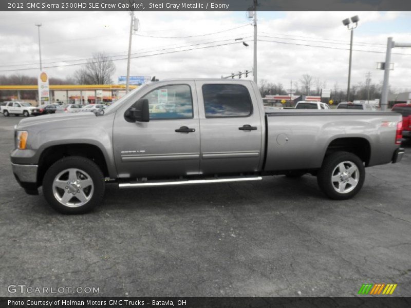 Steel Gray Metallic / Ebony 2012 GMC Sierra 2500HD SLE Crew Cab 4x4