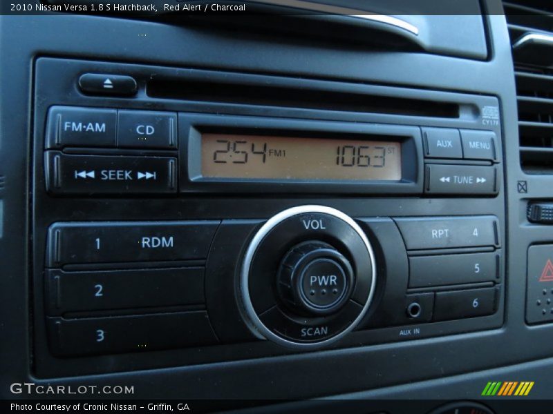 Red Alert / Charcoal 2010 Nissan Versa 1.8 S Hatchback