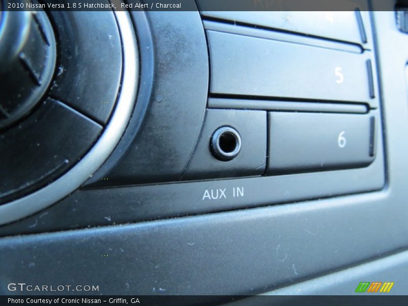 Red Alert / Charcoal 2010 Nissan Versa 1.8 S Hatchback