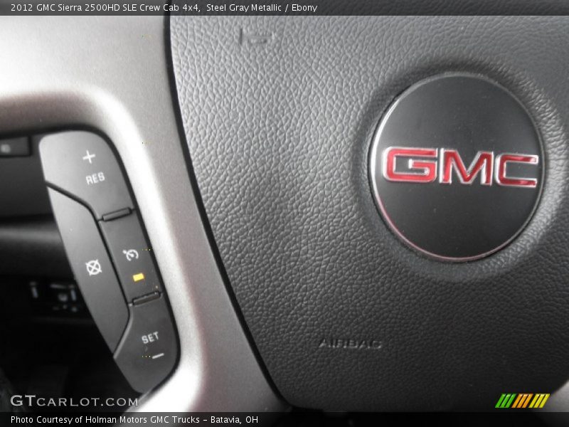Steel Gray Metallic / Ebony 2012 GMC Sierra 2500HD SLE Crew Cab 4x4
