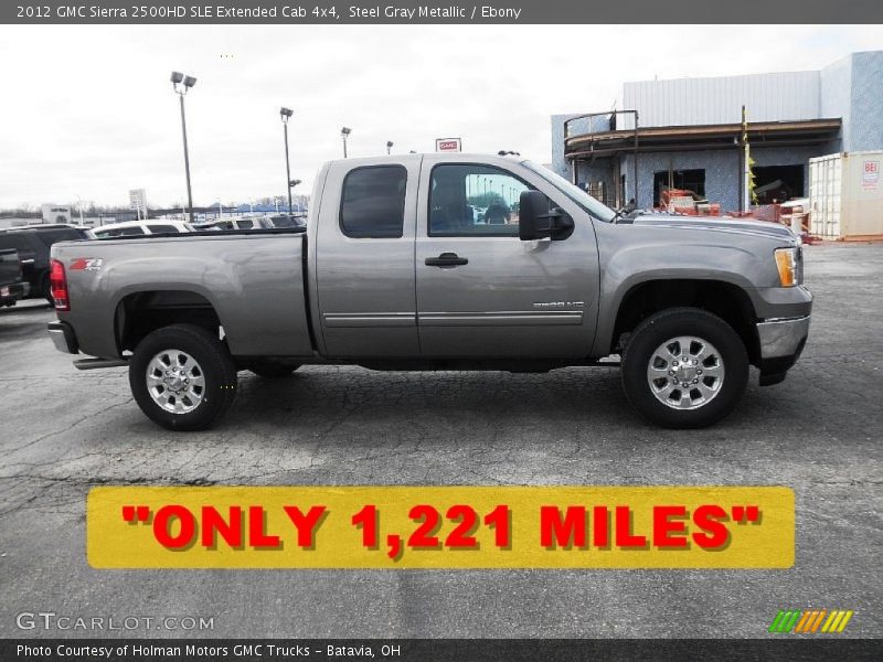 Steel Gray Metallic / Ebony 2012 GMC Sierra 2500HD SLE Extended Cab 4x4