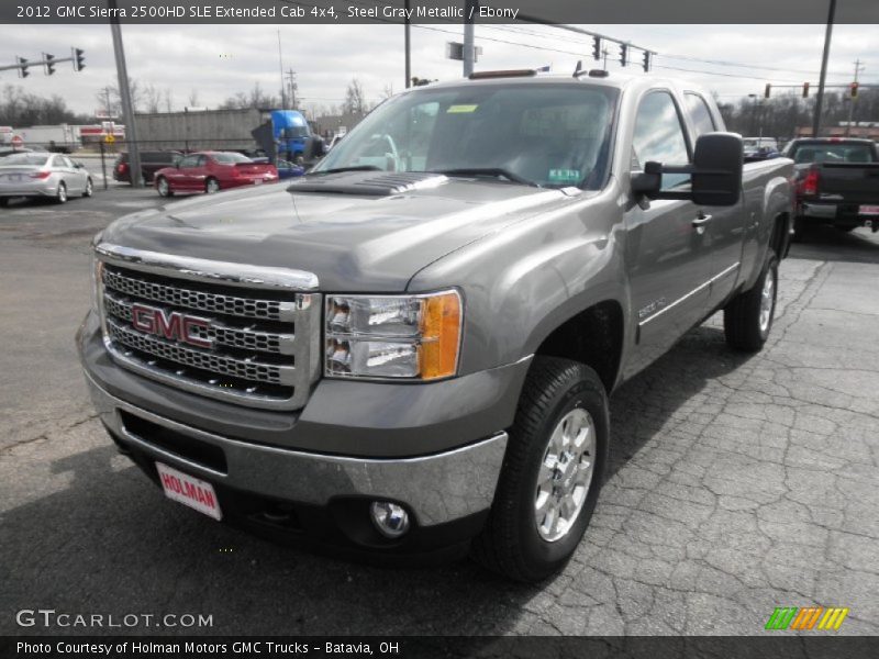 Steel Gray Metallic / Ebony 2012 GMC Sierra 2500HD SLE Extended Cab 4x4