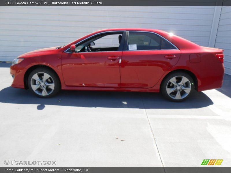 Barcelona Red Metallic / Black 2013 Toyota Camry SE V6