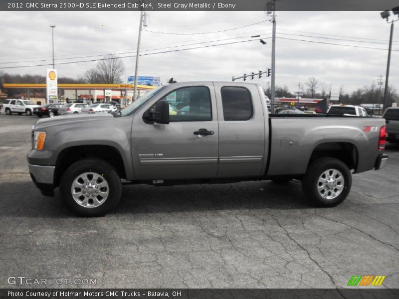 Steel Gray Metallic / Ebony 2012 GMC Sierra 2500HD SLE Extended Cab 4x4