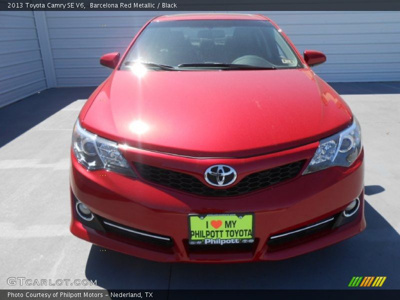 Barcelona Red Metallic / Black 2013 Toyota Camry SE V6