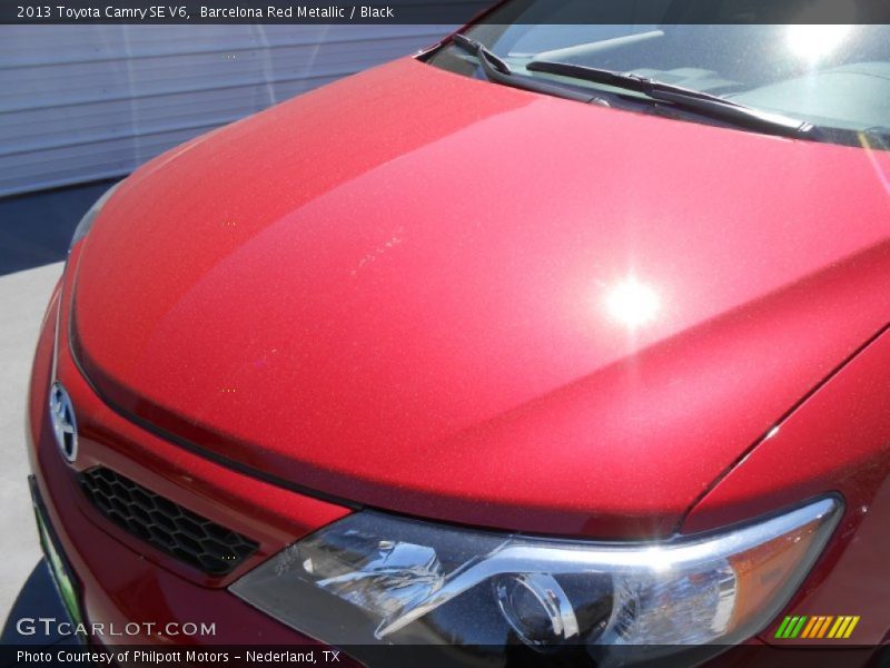 Barcelona Red Metallic / Black 2013 Toyota Camry SE V6