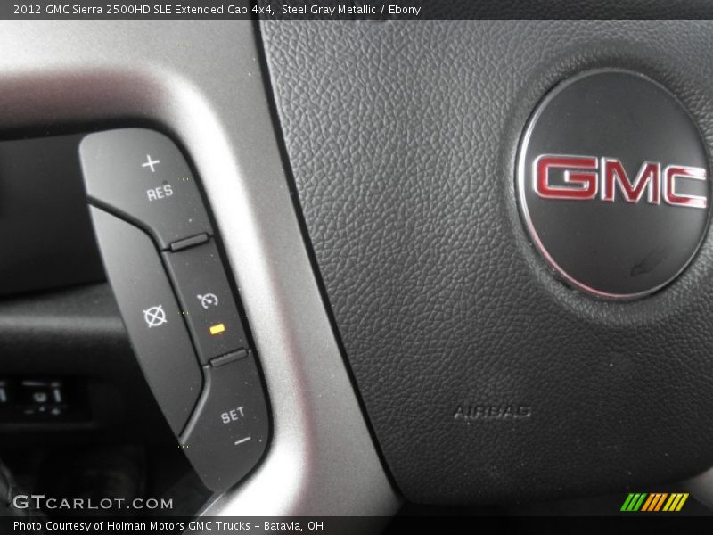 Steel Gray Metallic / Ebony 2012 GMC Sierra 2500HD SLE Extended Cab 4x4