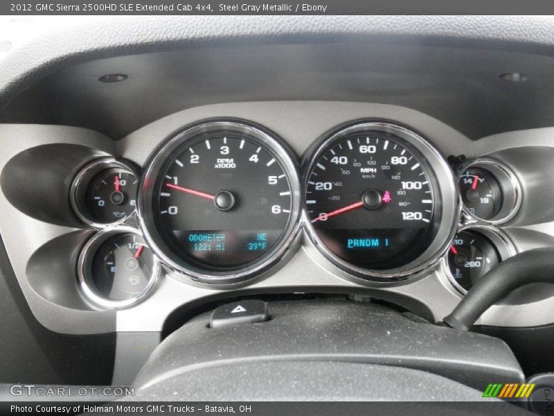 Steel Gray Metallic / Ebony 2012 GMC Sierra 2500HD SLE Extended Cab 4x4