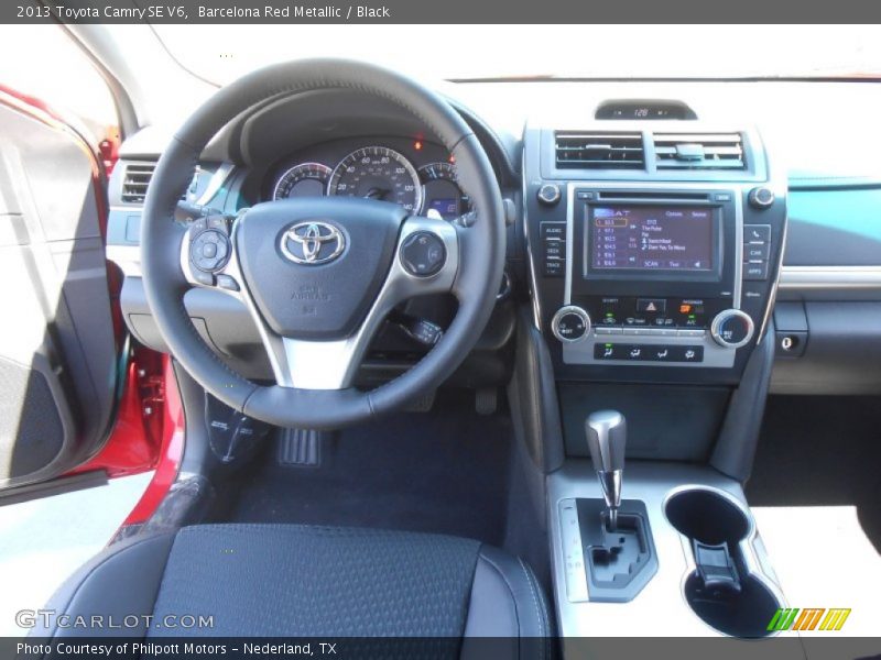 Barcelona Red Metallic / Black 2013 Toyota Camry SE V6