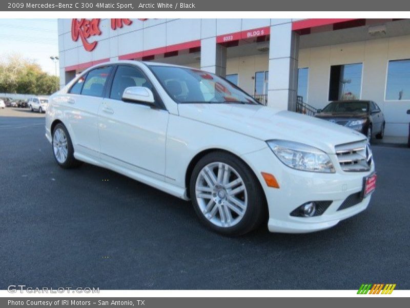 Arctic White / Black 2009 Mercedes-Benz C 300 4Matic Sport