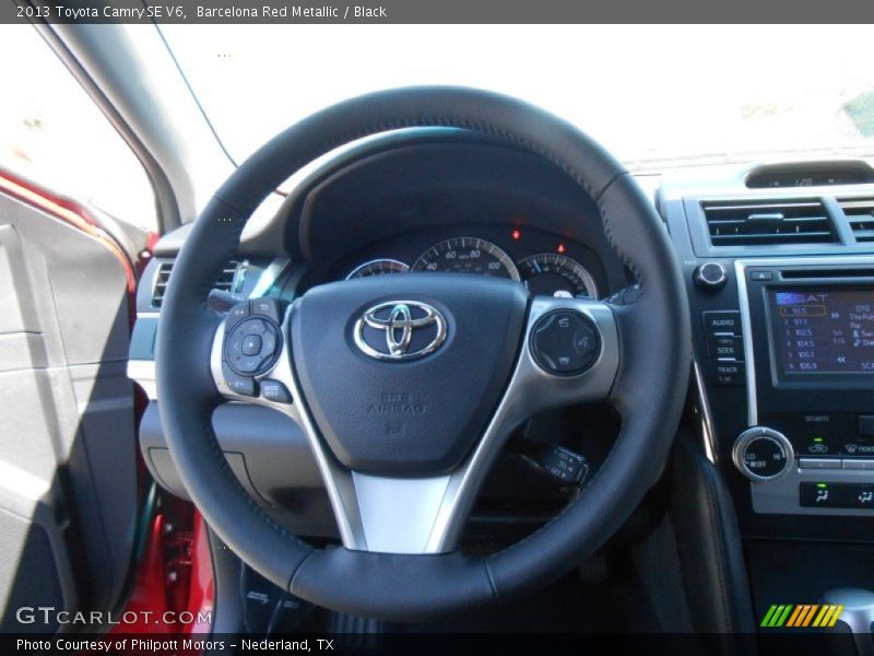Barcelona Red Metallic / Black 2013 Toyota Camry SE V6