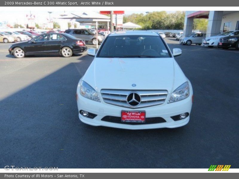 Arctic White / Black 2009 Mercedes-Benz C 300 4Matic Sport