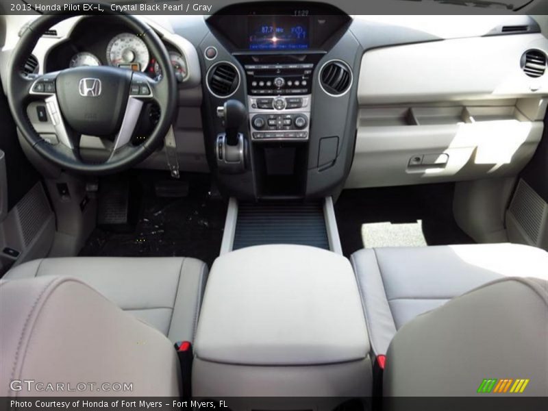 Crystal Black Pearl / Gray 2013 Honda Pilot EX-L
