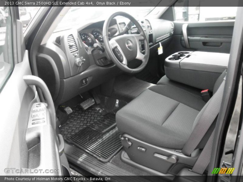 Ebony Interior - 2013 Sierra 2500HD SLE Extended Cab 4x4 