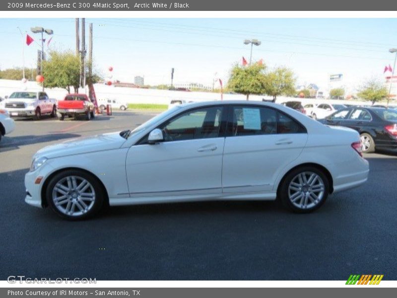 Arctic White / Black 2009 Mercedes-Benz C 300 4Matic Sport