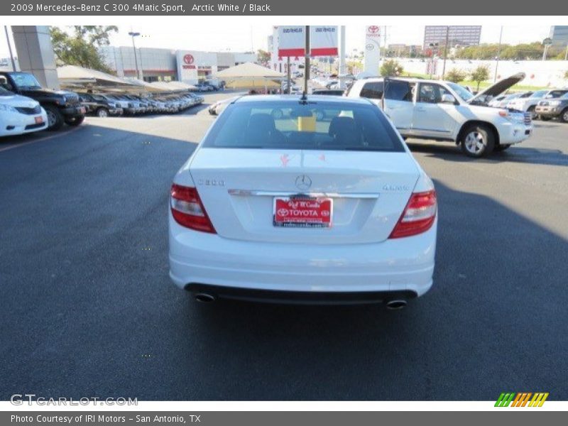 Arctic White / Black 2009 Mercedes-Benz C 300 4Matic Sport
