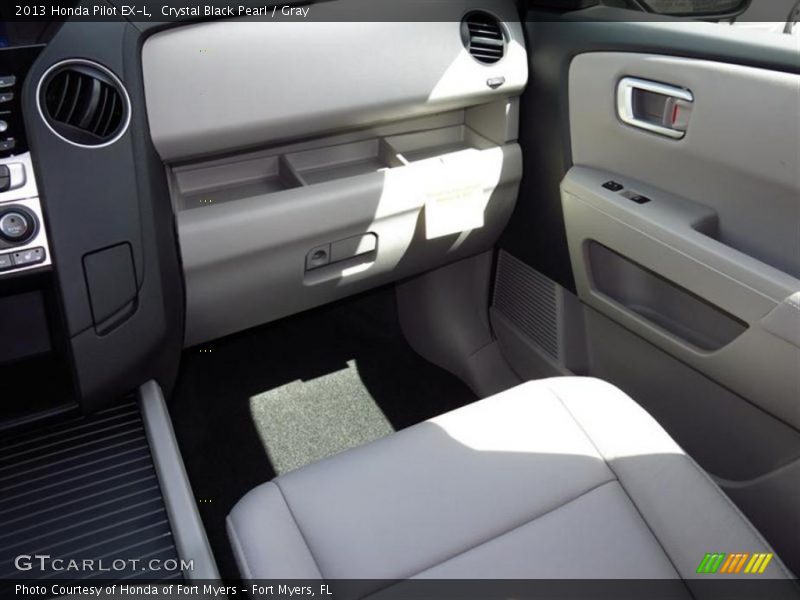Crystal Black Pearl / Gray 2013 Honda Pilot EX-L
