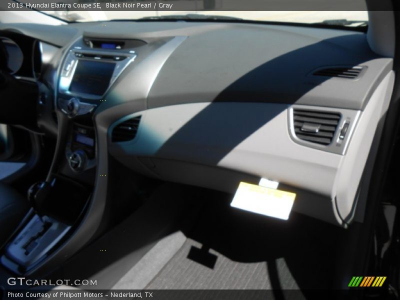 Black Noir Pearl / Gray 2013 Hyundai Elantra Coupe SE