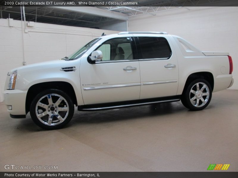 White Diamond / Cocoa/Cashmere 2009 Cadillac Escalade EXT Luxury AWD