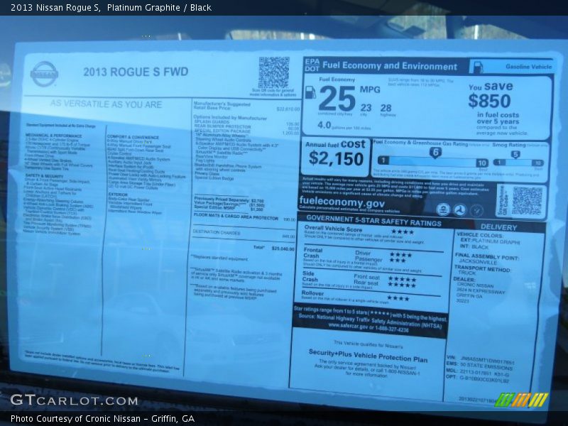 Platinum Graphite / Black 2013 Nissan Rogue S