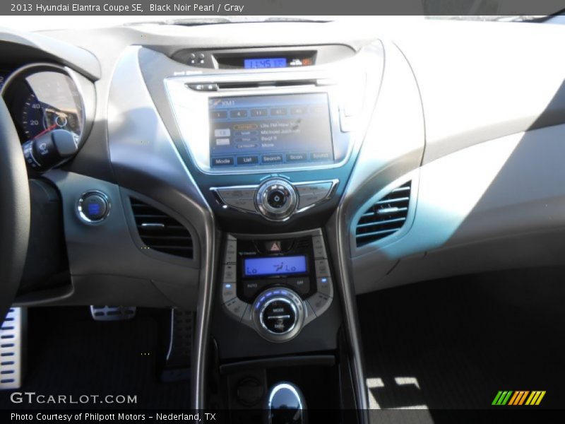 Black Noir Pearl / Gray 2013 Hyundai Elantra Coupe SE