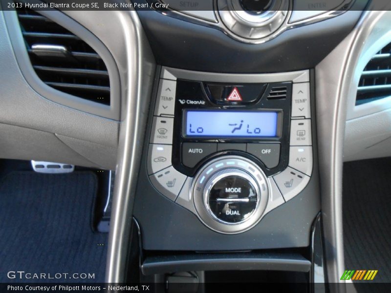 Black Noir Pearl / Gray 2013 Hyundai Elantra Coupe SE