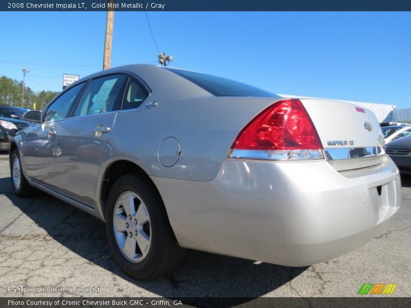 Gold Mist Metallic / Gray 2008 Chevrolet Impala LT