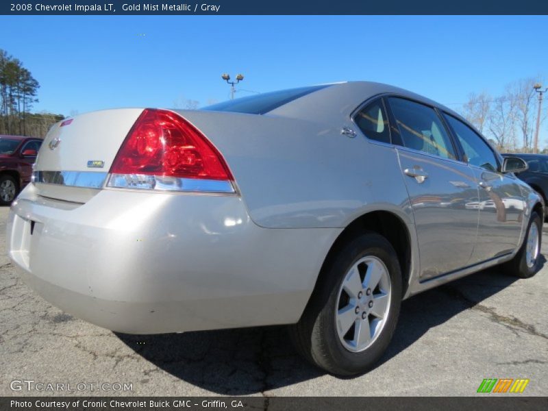 Gold Mist Metallic / Gray 2008 Chevrolet Impala LT