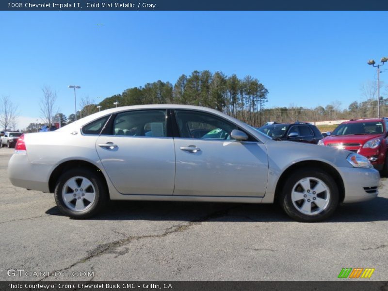Gold Mist Metallic / Gray 2008 Chevrolet Impala LT