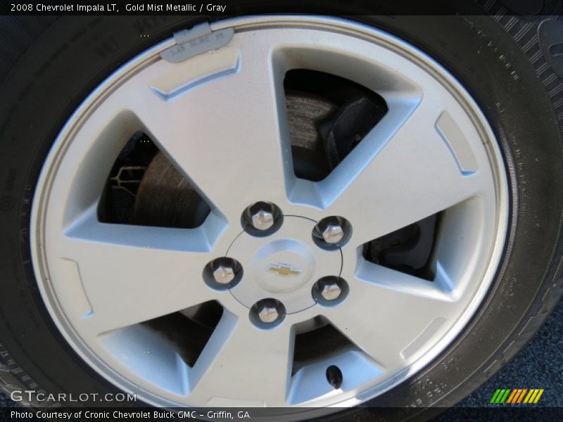 Gold Mist Metallic / Gray 2008 Chevrolet Impala LT