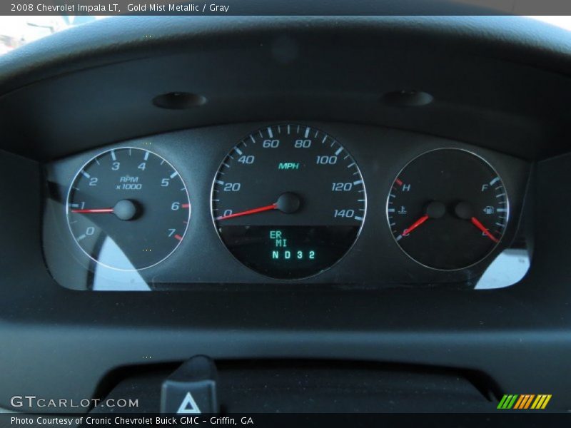 Gold Mist Metallic / Gray 2008 Chevrolet Impala LT