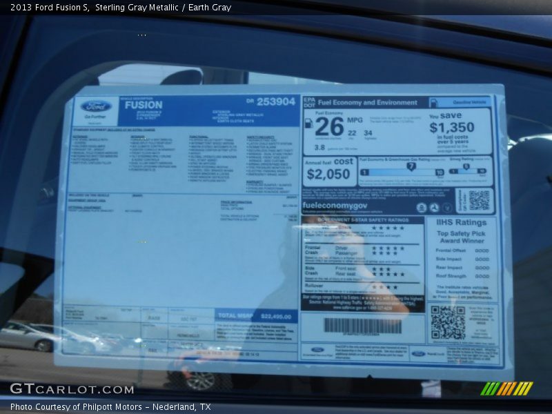 Sterling Gray Metallic / Earth Gray 2013 Ford Fusion S
