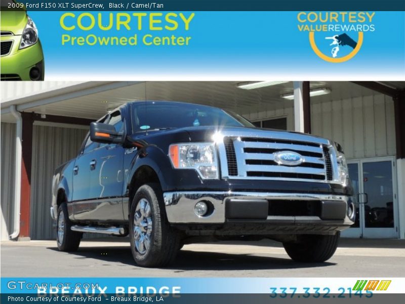 Black / Camel/Tan 2009 Ford F150 XLT SuperCrew