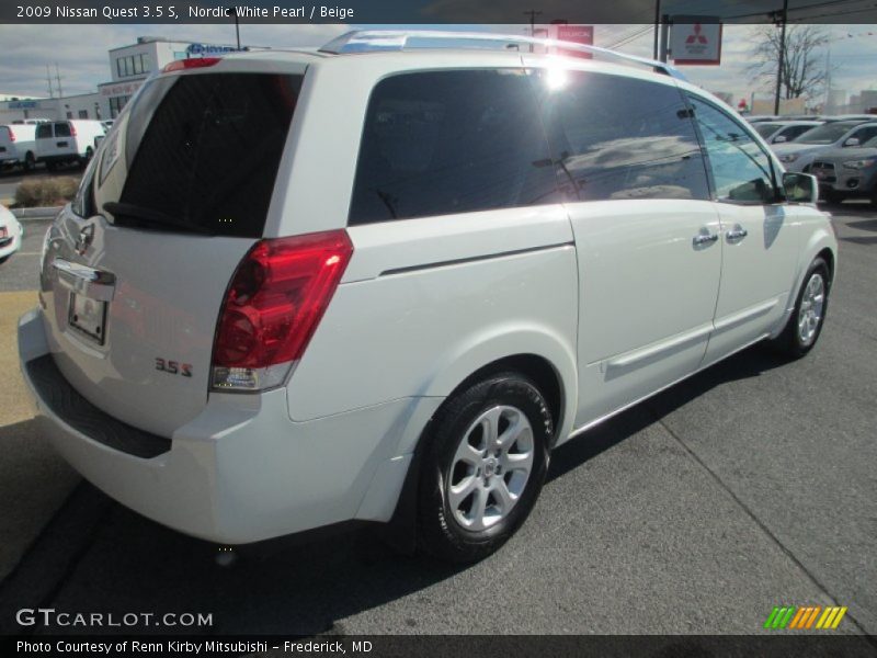Nordic White Pearl / Beige 2009 Nissan Quest 3.5 S