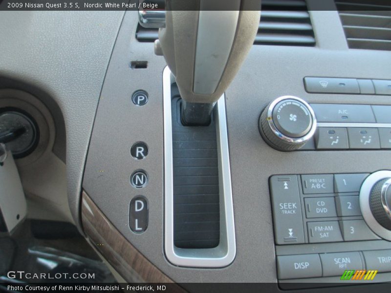 Nordic White Pearl / Beige 2009 Nissan Quest 3.5 S