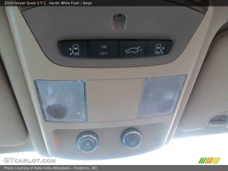 Nordic White Pearl / Beige 2009 Nissan Quest 3.5 S