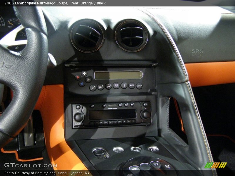 2006 Lamborghini Murcielago, Pearl Orange (Arancio Atlas) / Black/Orange, Front Console - 2006 Lamborghini Murcielago Coupe
