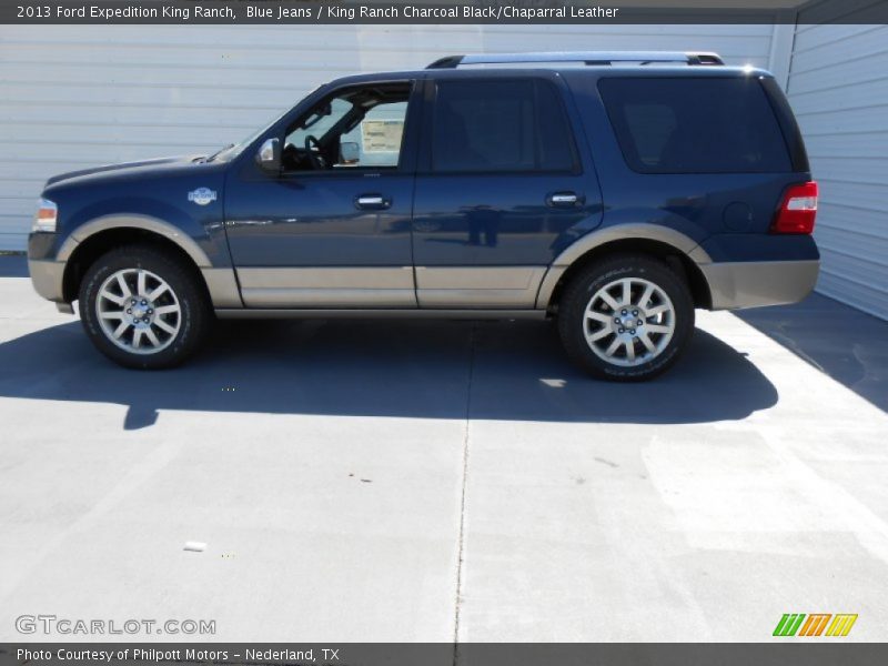 Blue Jeans / King Ranch Charcoal Black/Chaparral Leather 2013 Ford Expedition King Ranch