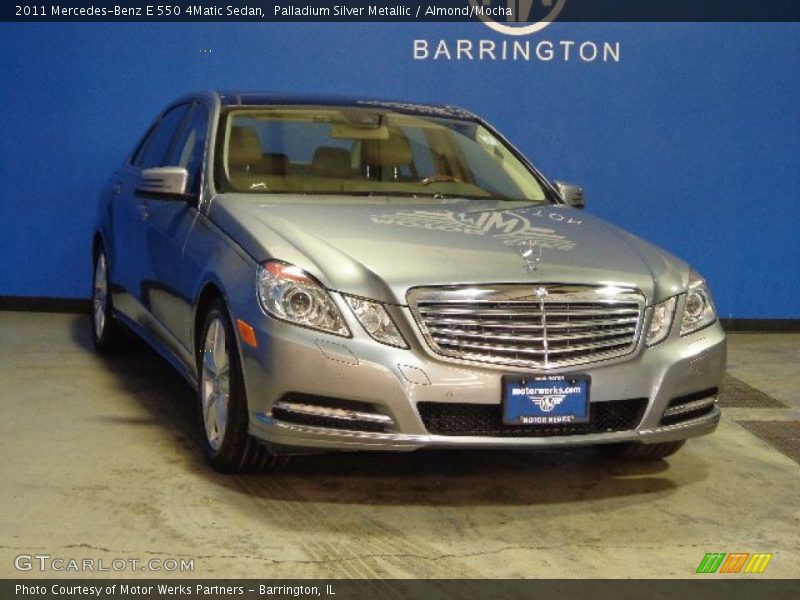 Palladium Silver Metallic / Almond/Mocha 2011 Mercedes-Benz E 550 4Matic Sedan