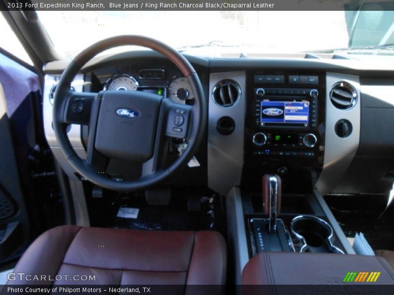 Blue Jeans / King Ranch Charcoal Black/Chaparral Leather 2013 Ford Expedition King Ranch