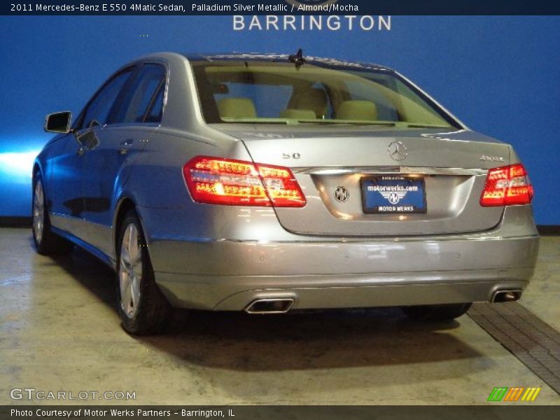 Palladium Silver Metallic / Almond/Mocha 2011 Mercedes-Benz E 550 4Matic Sedan